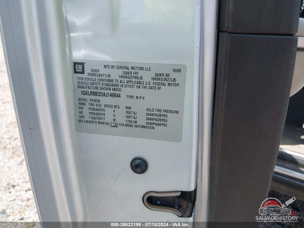 1GKLRMED3AJ148844 2010 GMC ACADIA photo no. 9
