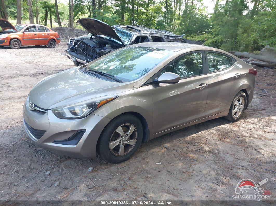 5NPDH4AE9EH488872 2014 HYUNDAI ELANTRA photo no. 2