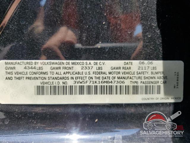 3VWSF71K16M847306 2006 VOLKSWAGEN JETTA photo no. 12