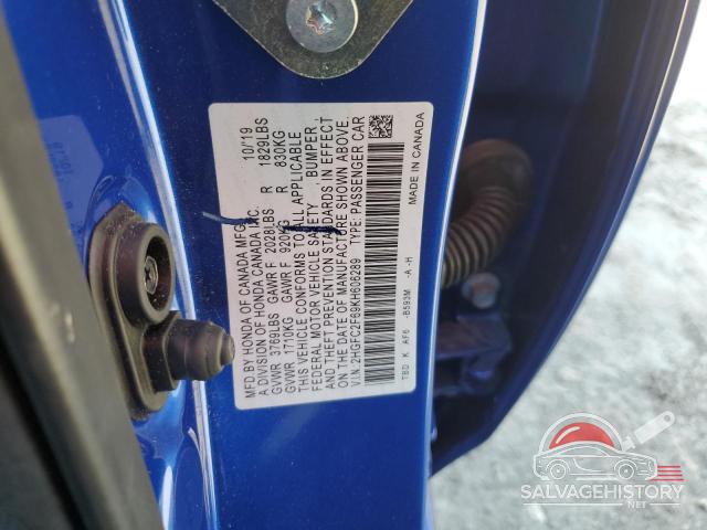 2HGFC2F69KH606289 2019 HONDA CIVIC photo no. 12