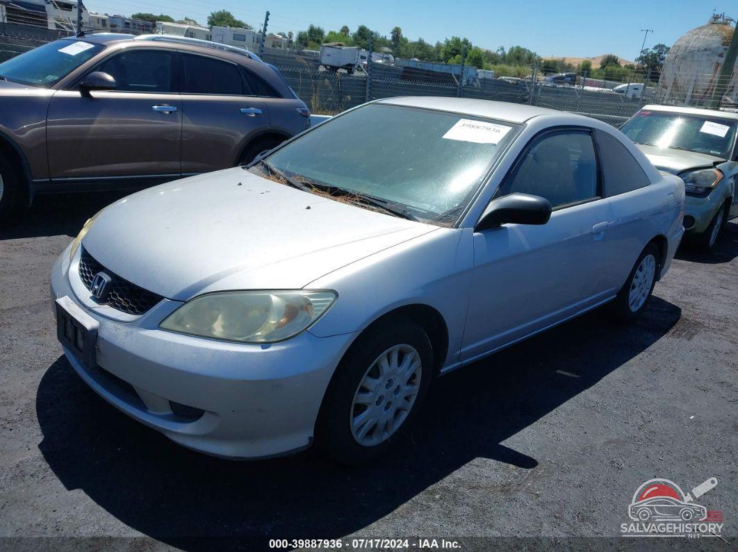 1HGEM22655L035339 2005 HONDA CIVIC photo no. 2