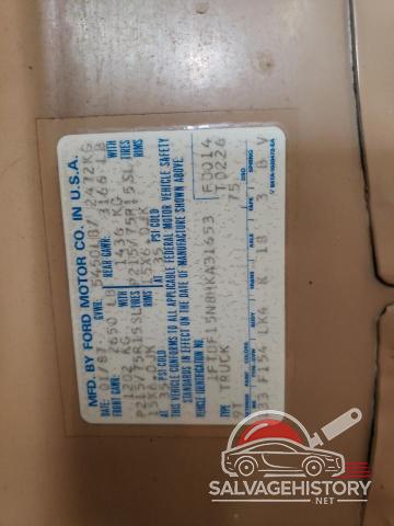1FTDF15N8HKA31653 1987 FORD All Models photo no. 12