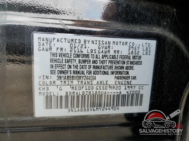 3N1AB8BV6MY244904 2021 NISSAN SENTRA photo no. 12