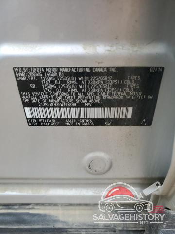 2T3RFREV3EW148399 2014 TOYOTA RAV4 photo no. 13