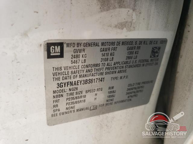3GYFNAEY3BS617141 2011 CADILLAC SRX photo no. 12