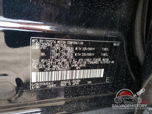 JTMY1RFV3MJ022551 2021 TOYOTA RAV4 photo no. 12
