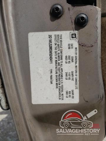 2G1WL52M5W9240411 1998 CHEVROLET LUMINA photo no. 12