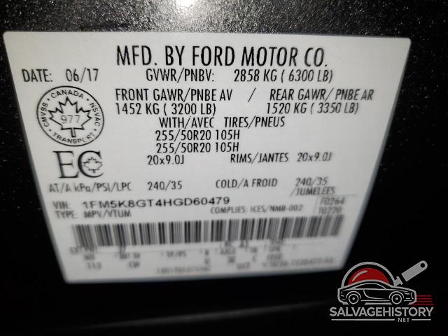 1FM5K8GT4HGD60479 2017 FORD EXPLORER photo no. 13