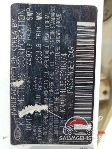 KNAGT4L36J5216374 2018 KIA OPTIMA photo no. 12
