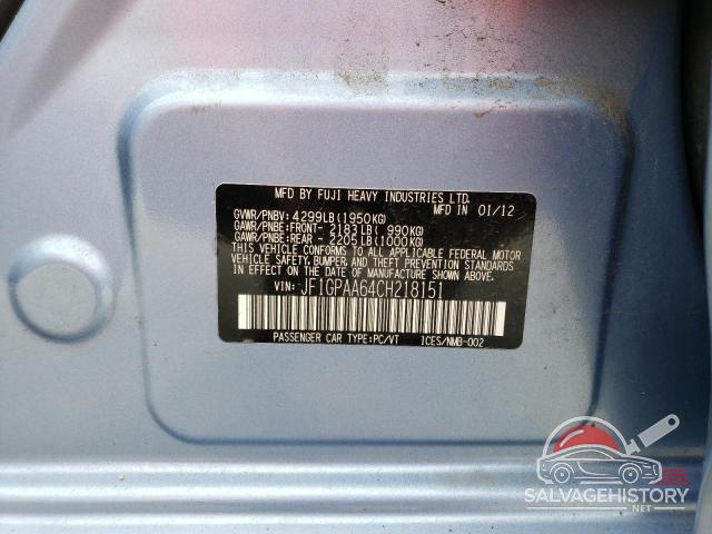 JF1GPAA64CH218151 2012 SUBARU IMPREZA photo no. 12