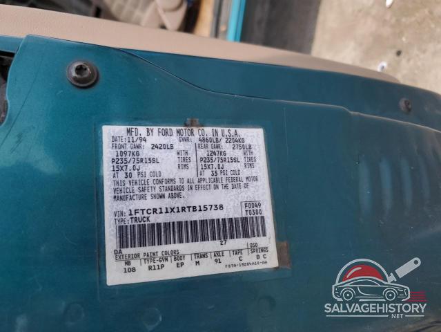 1FTCR11X1RTB15738 1994 FORD RANGER photo no. 12