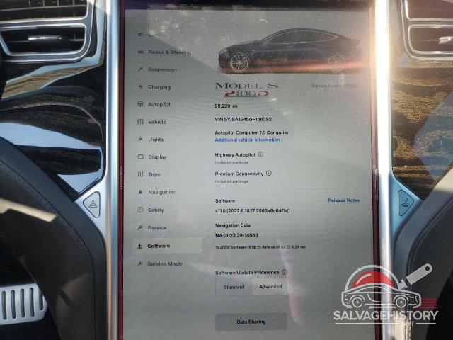 5YJSA1E45GF156392 2016 TESLA MODEL S photo no. 9