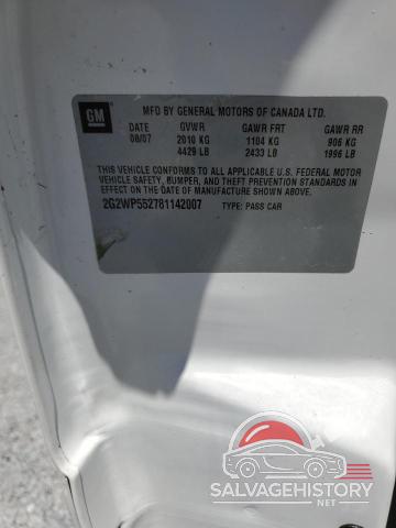 2G2WP552781142007 2008 PONTIAC GRANDPRIX photo no. 13