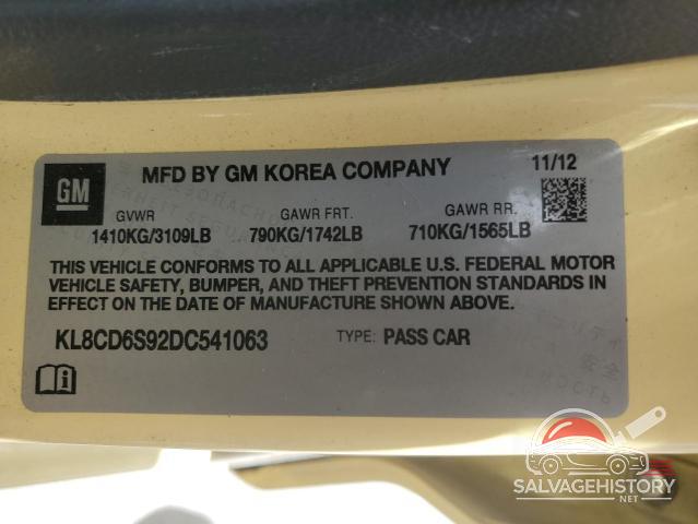 KL8CD6S92DC541063 2013 CHEVROLET SPARK photo no. 12