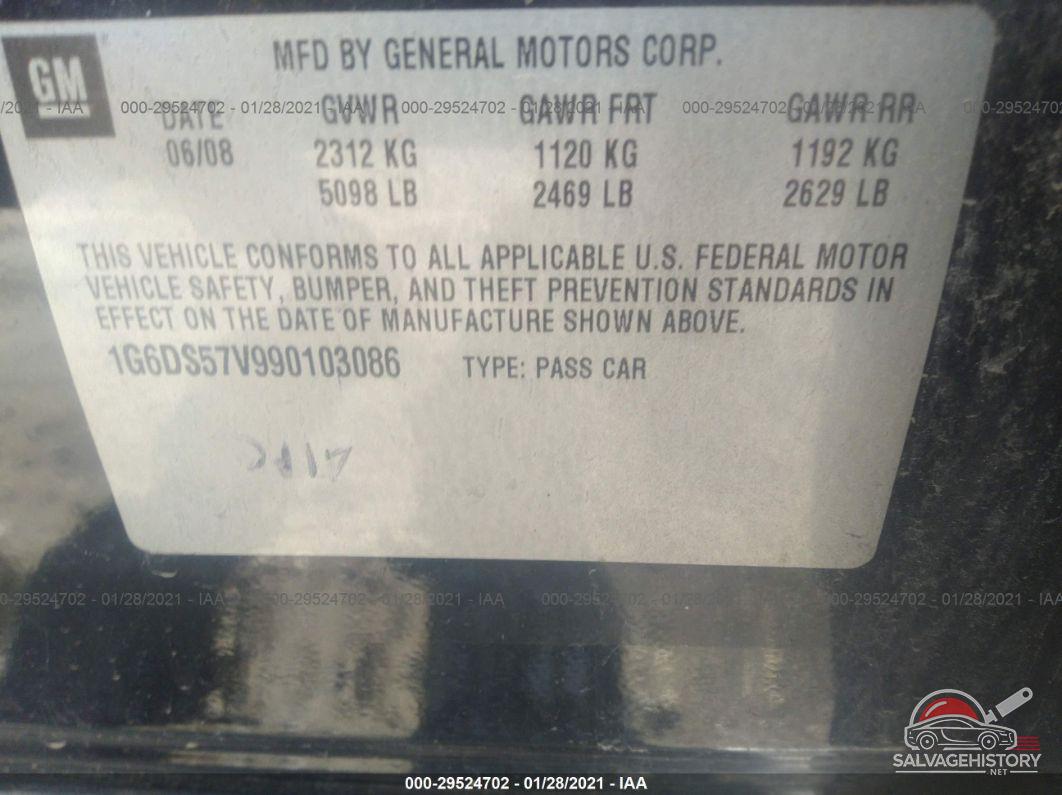 1G6DS57V990103086 2009 CADILLAC CTS photo no. 9
