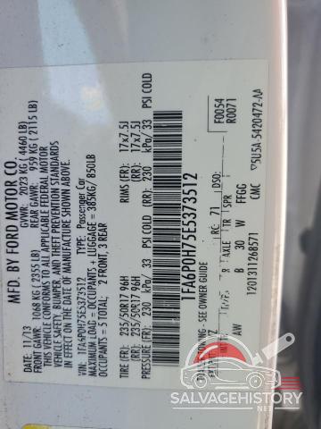1FA6P0H75E5373512 2014 FORD FUSION photo no. 13