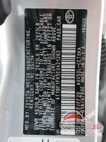 4T1BF1FK5EU421262 2014 TOYOTA CAMRY photo no. 12