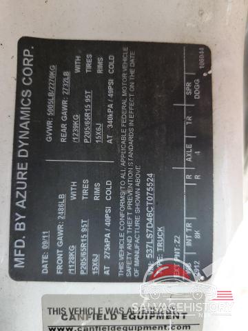 537LS7D46CT075524 2012 AZURE DYNAMICS ALL MODELS photo no. 13