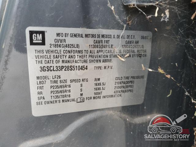 3GSCL33P28S510454 2008 SATURN VUE photo no. 13