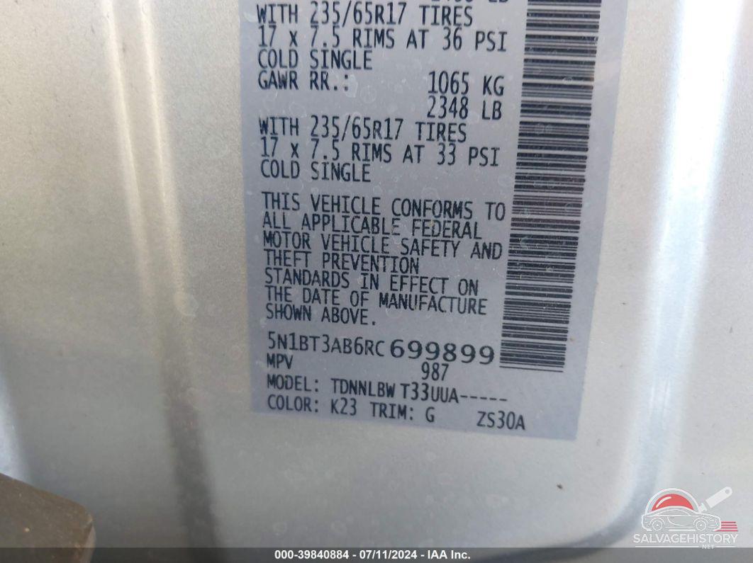 5N1BT3AB6RC699899 2024 NISSAN ROGUE photo no. 9