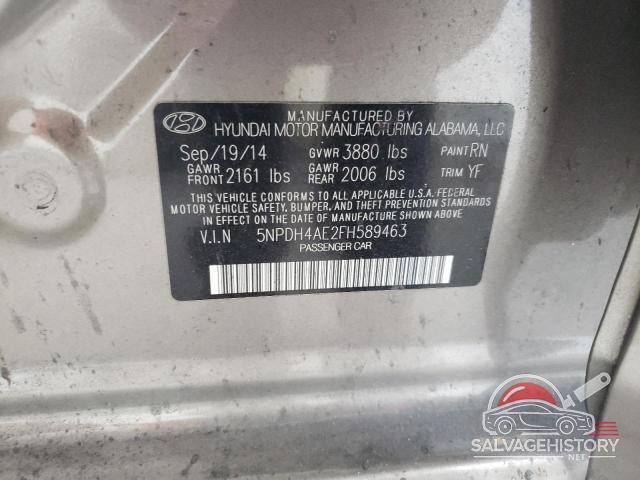 5NPDH4AE2FH589463 2015 HYUNDAI ELANTRA photo no. 13