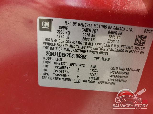 2GNALDEK2D6106256 2013 CHEVROLET EQUINOX photo no. 12