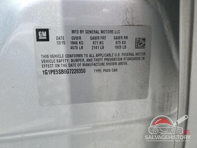 1G1PE5SB6G7228350 2016 CHEVROLET CRUZE photo no. 13