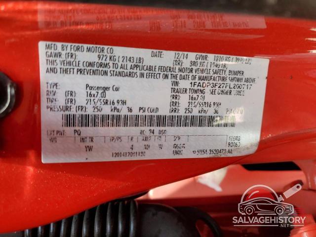 1FADP3F27FL200717 2015 FORD FOCUS photo no. 12