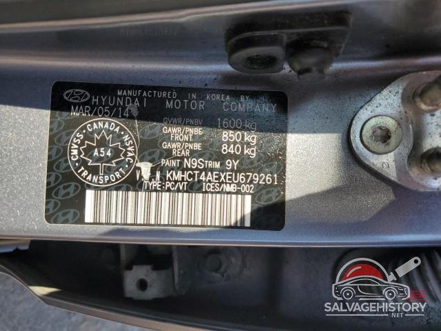 KMHCT4AEXEU679261 2014 HYUNDAI ACCENT photo no. 12