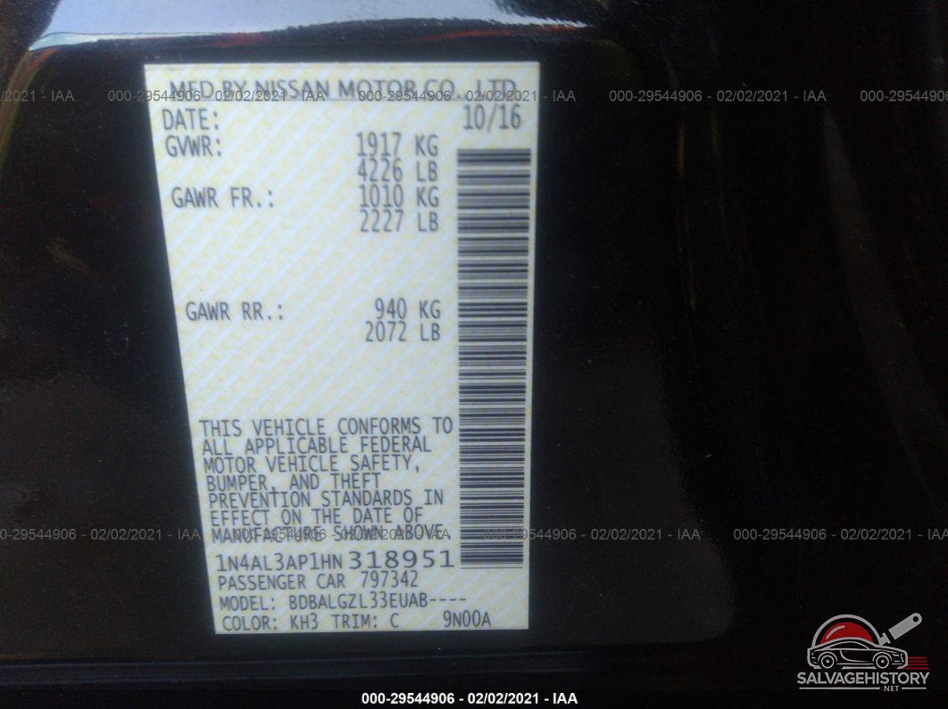 1N4AL3AP1HN318951 2017 NISSAN ALTIMA photo no. 9