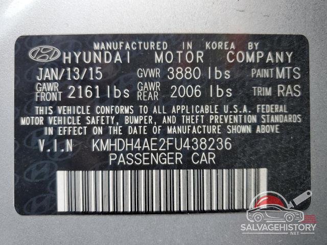 KMHDH4AE2FU438236 2015 HYUNDAI ELANTRA photo no. 13