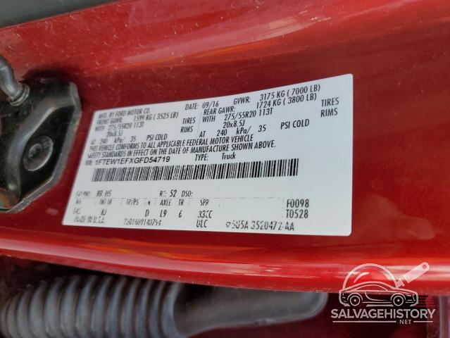 1FTEW1EFXGFD54719 2016 FORD F-150 photo no. 12