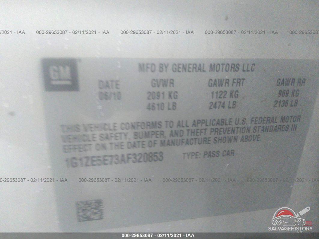 1G1ZE5E73AF320853 2010 CHEVROLET MALIBU photo no. 9