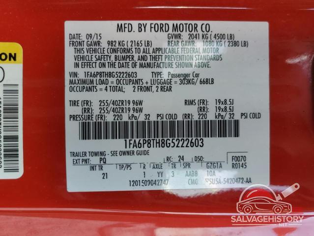 1FA6P8TH8G5222603 2016 FORD ALL Models photo no. 13