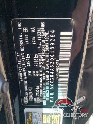 5XXGR4A62DG189284 2013 KIA OPTIMA photo no. 12