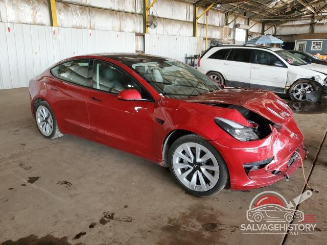 5YJ3E1EA3NF304499 2022 TESLA MODEL 3 photo no. 4