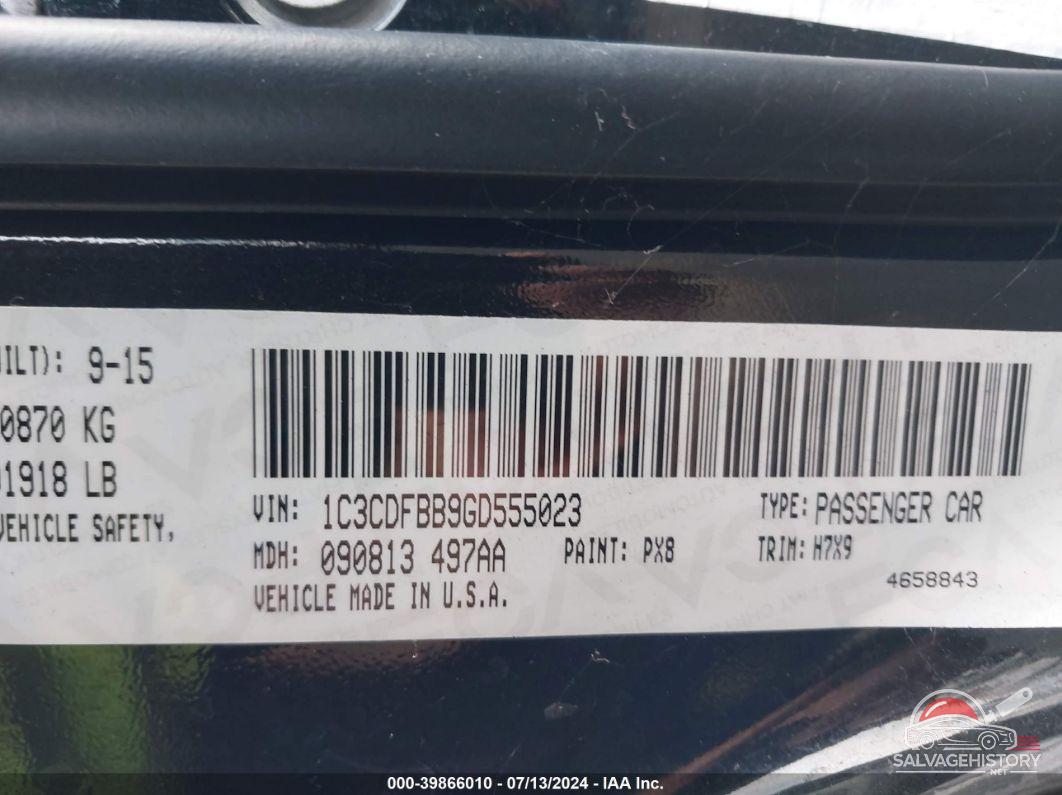 1C3CDFBB9GD555023 2016 DODGE DART photo no. 9