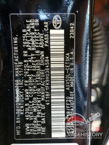 4T1BF1FK9HU364584 2017 TOYOTA CAMRY photo no. 12