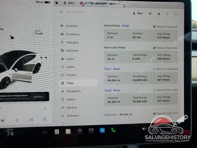 5YJ3E1EB7MF847992 2021 TESLA MODEL 3 photo no. 9