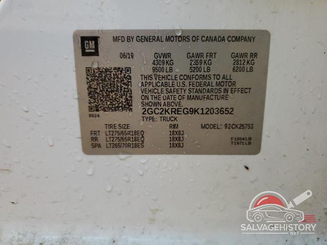 2GC2KREG9K1203652 2019 CHEVROLET ALL Models photo no. 12