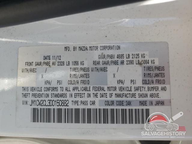 JM1CW2CL3D0150882 2013 MAZDA 5 photo no. 12