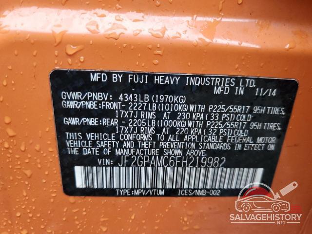 JF2GPAMC6FH219982 2015 SUBARU XV photo no. 12