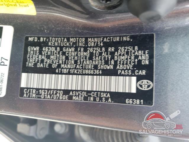 4T1BF1FK2EU866364 2014 TOYOTA CAMRY photo no. 12