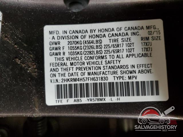 2HKRM4H57FH631830 2015 HONDA CRV photo no. 13