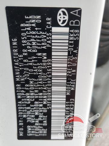 5YFBURHE0HP616199 2017 TOYOTA COROLLA photo no. 12