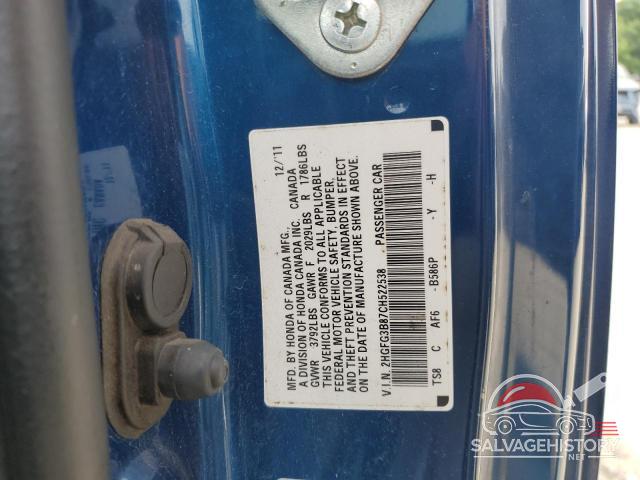 2HGFG3B87CH522538 2012 HONDA CIVIC photo no. 12