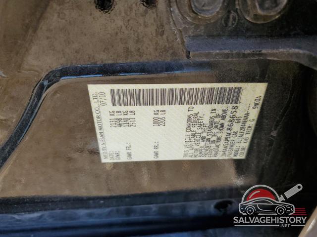 1N4AA5AP9AC868658 2010 NISSAN MAXIMA photo no. 12