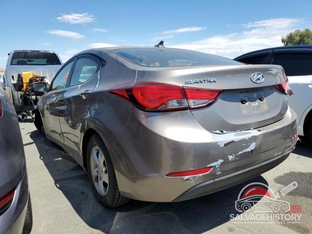 5NPDH4AEXEH500396 2014 HYUNDAI ELANTRA photo no. 2