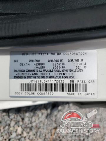 JM1GJ1U6XF1172832 2015 MAZDA 6 photo no. 12