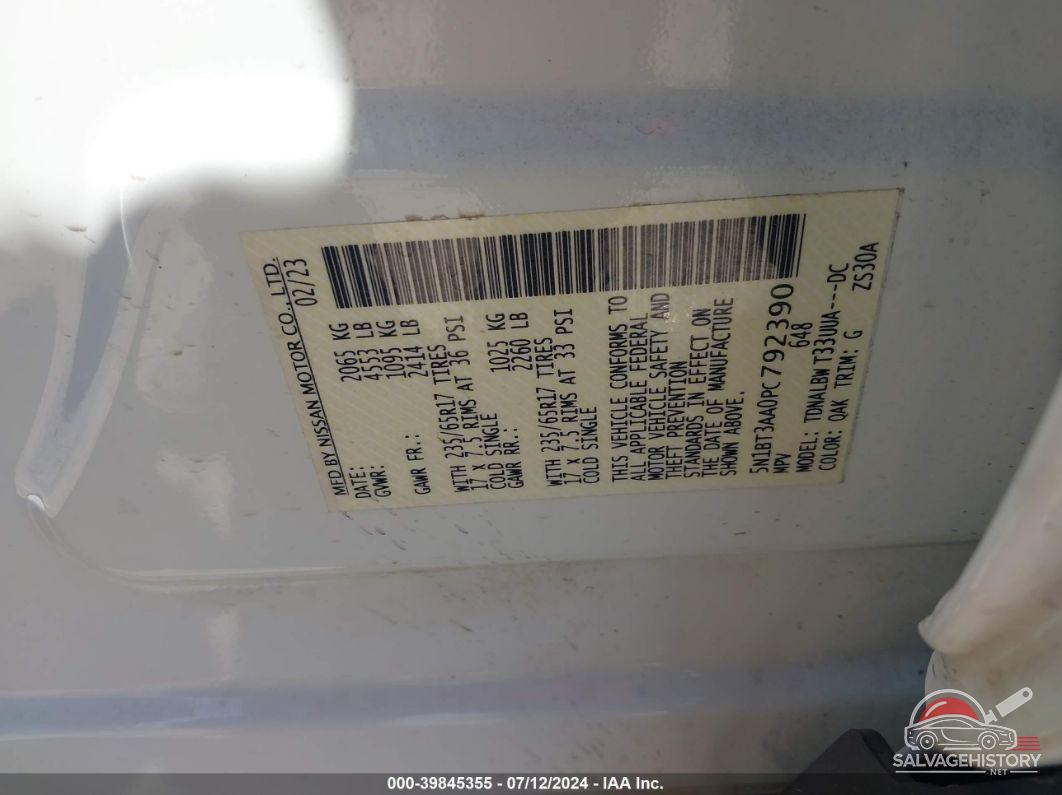 5N1BT3AA0PC792390 2023 NISSAN ROGUE photo no. 9